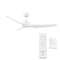 Wac Stella Indoor and Outdoor 3-Blade Smart Ceiling Fan 60in Matte White with Remote Control, 3 Blades F-056 - alternate 6